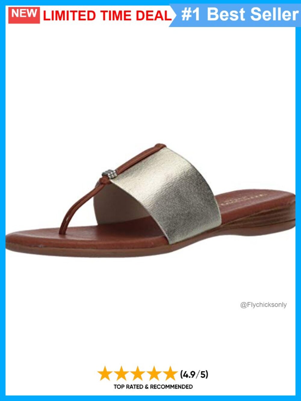 Andre Assous Nice Featherweight Slide Sandals Faux Leather Women's